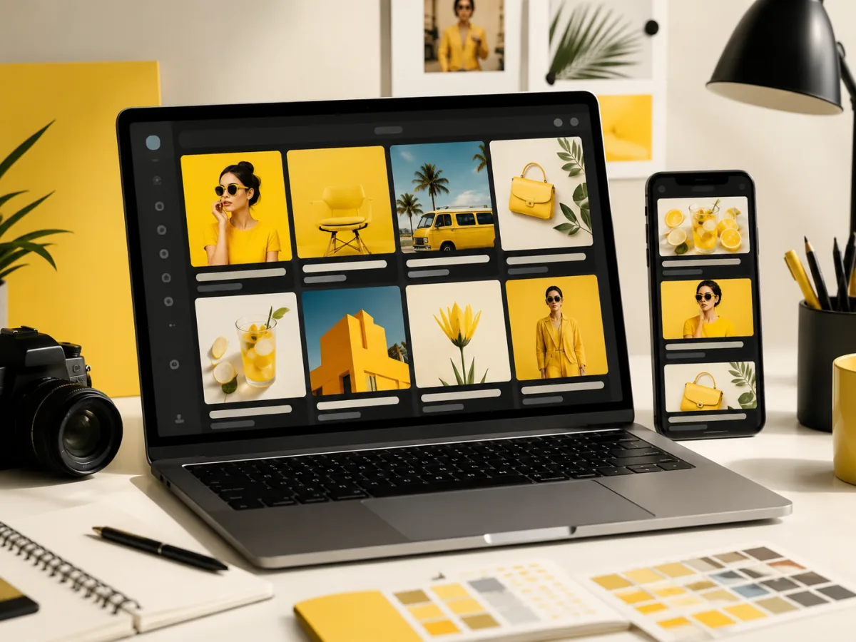 Nano Banana AI image generator social thumbnail and ad concept workflow on desktop and mobile screens