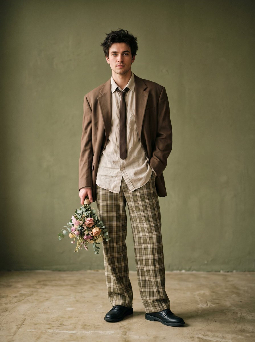Nano Banana AI image generator example: Fashion editorial studio portrait (Avatar)