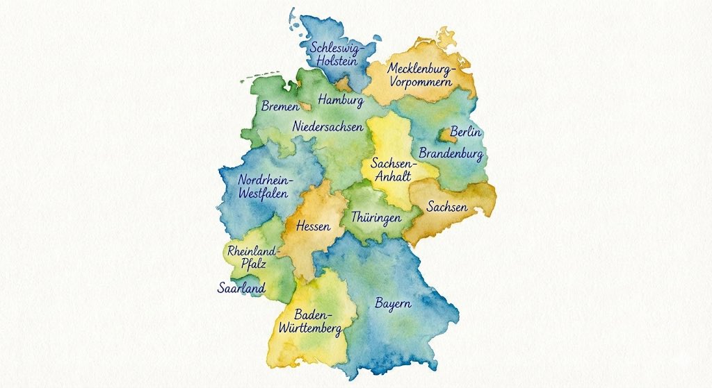Nano Banana AI image generator example: Watercolor labeled map (Map)