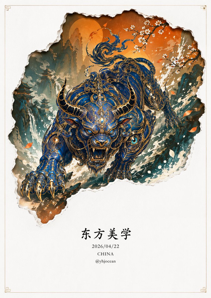 Game Asset - Ancient Mythological Beast Character Persona prompt example generated with GPT Image 2